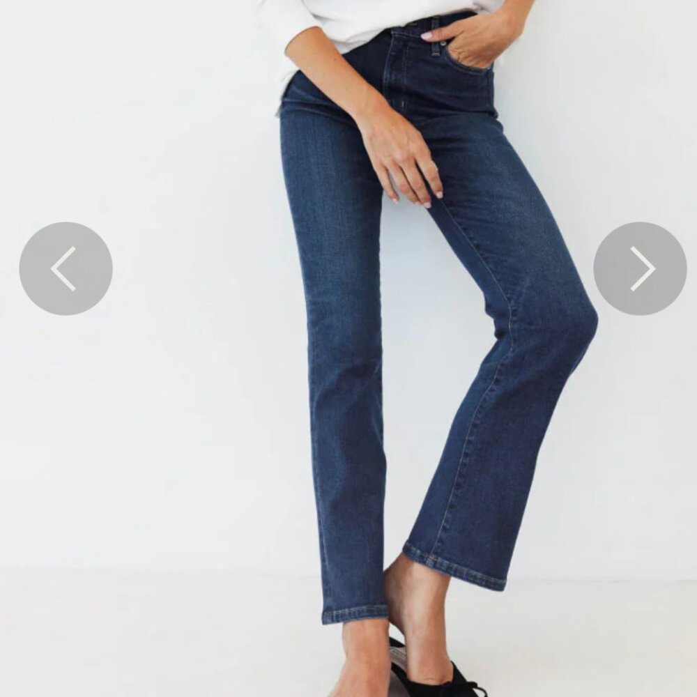 AYR The Pop High-Rise Straight Leg Crop in Icon Wash Size 32 Short